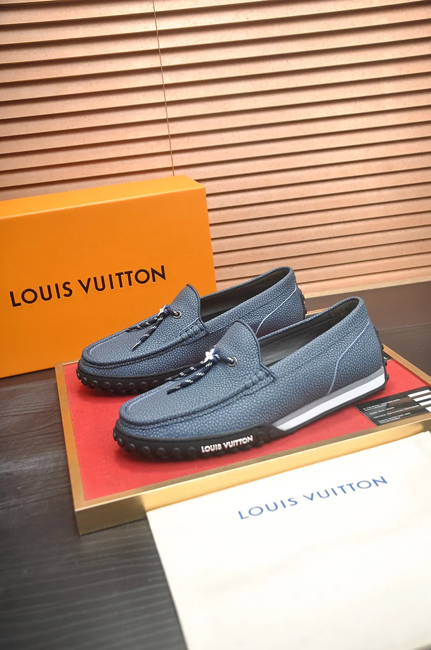 Men's men's shoes💰660💶[LOUIS VUITTON] (original order) new style🍀LV Louis Vuitton* - top version of LV classic beanie shoes! Made of imported original single cowhide, original leather side strips and wear-resistant rubber outsole! High quality products! Code number 39-45 (45 customized)